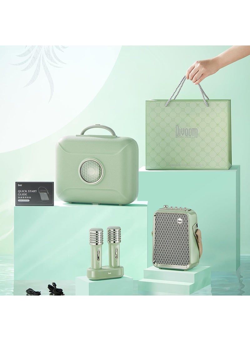Divoom - Divoom Songbird HQ Portable Bluetooth Speaker With Microphones Green - Image 1