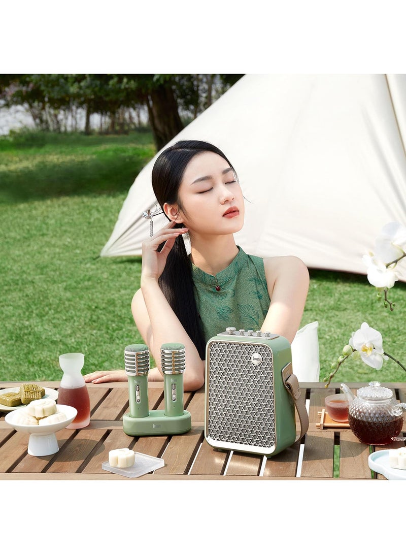 Divoom - Divoom Songbird HQ Portable Bluetooth Speaker With Microphones Green - Image 1