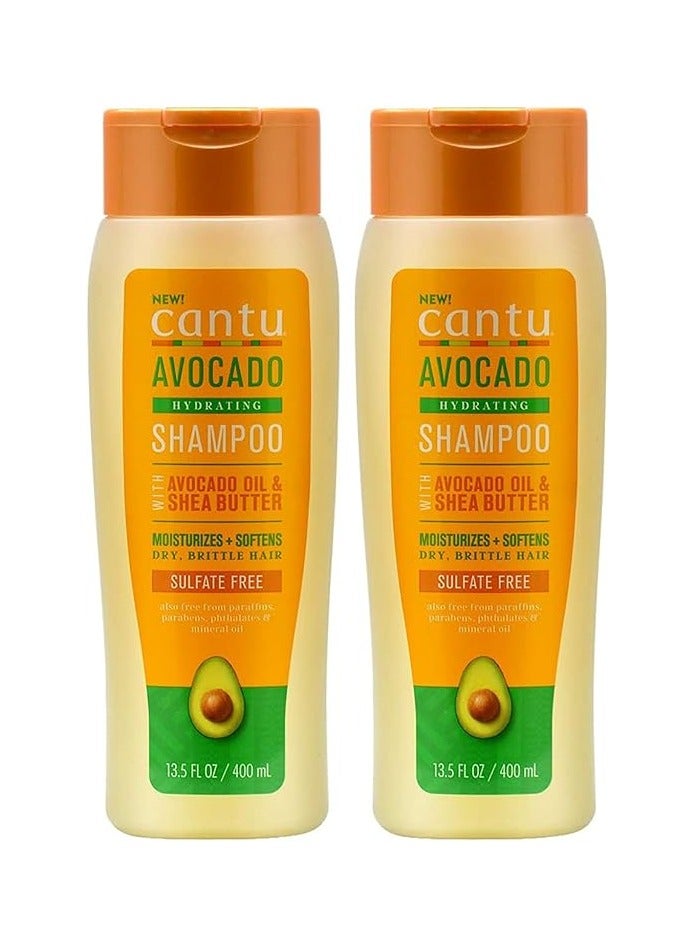 Cantu Avocado Shampoo 13.5 Ounce (400ml) (Pack of 2) 