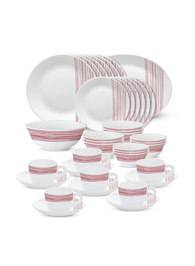 BOROSIL - Larah Plano Opal 38 Pc Dinner Set Spring Fall Red - Image 1