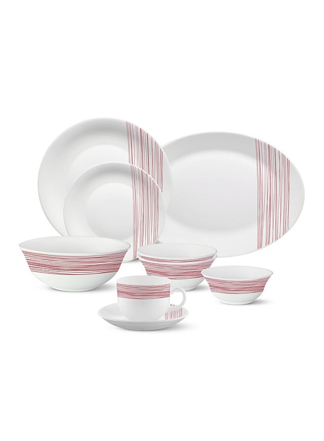 BOROSIL - Larah Plano Opal 38 Pc Dinner Set Spring Fall Red - Image 1
