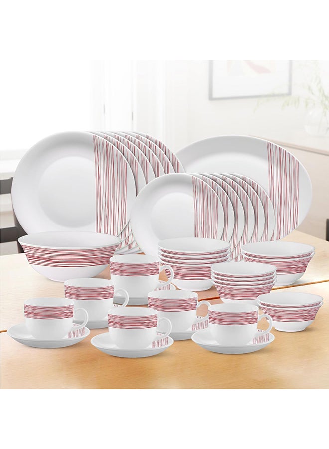 BOROSIL - Larah Plano Opal 38 Pc Dinner Set Spring Fall Red - Image 1