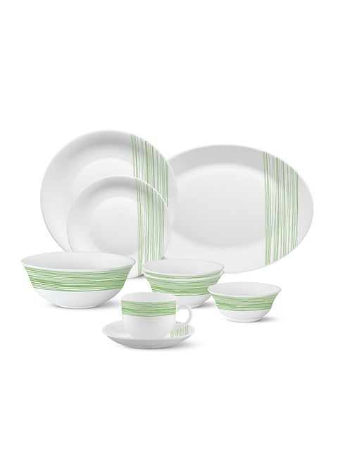 Larah Plano Opal 38 Pc Dinner Set Spring Fall Green