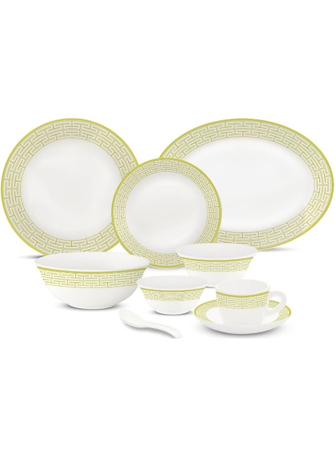 BOROSIL Larah Plano Opal Dinner Set Zahara Beige - 50 Piece Dinnerware Set BEIGE - Image 1
