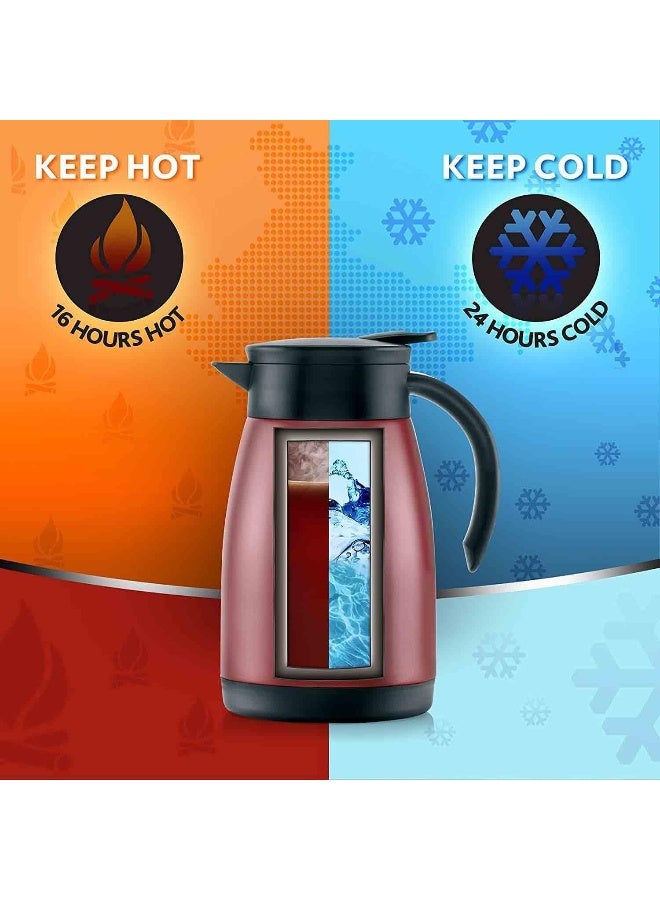 BOROSIL VACUUM INSULATED STAINLESS STEEL TEAPOT Red - Image 4