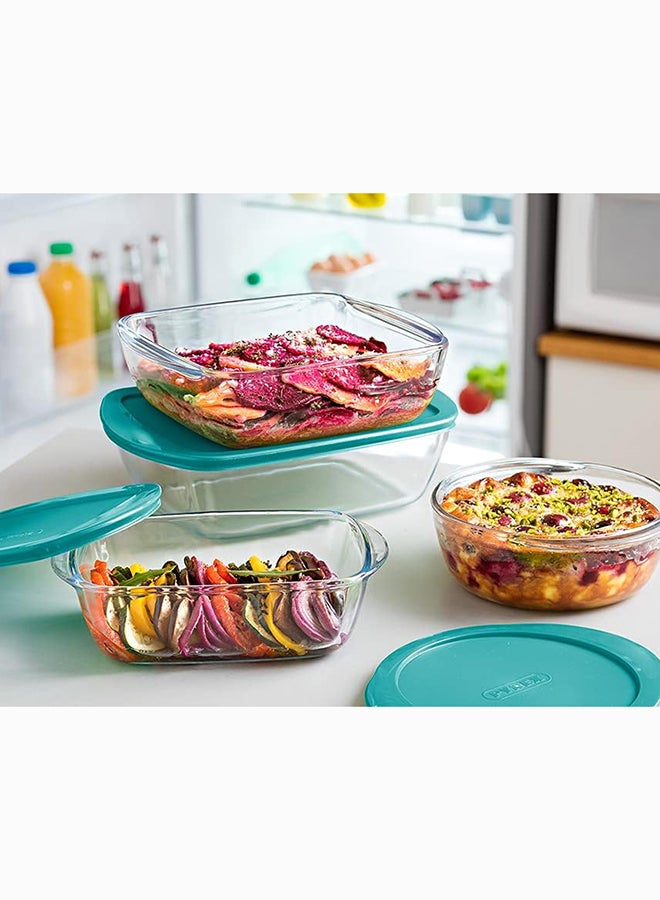 Pyrex Cook&Store Square With Lid 2.2L Transparent 25 x 22 x 7 cmcm