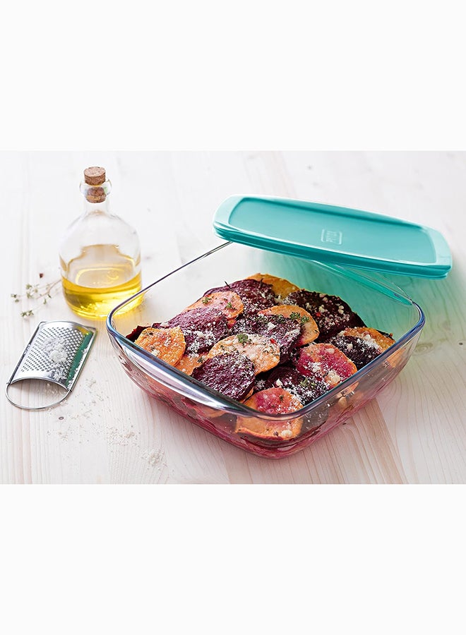 Pyrex Cook&Store Square With Lid 2.2L Transparent 25 x 22 x 7 cmcm