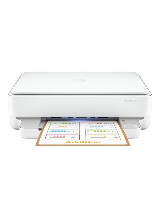 HP DeskJet Plus Ink Advantage 6075 All-in-One Printer 5SE22C White - Image 1