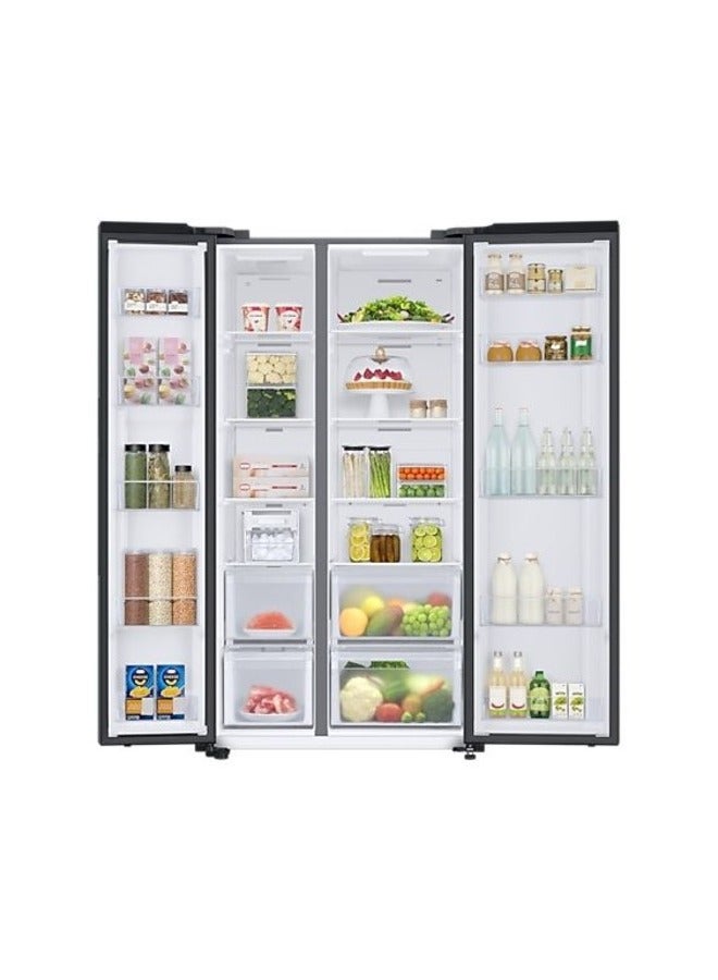Samsung - Inverter No Frost Refrigerator, 632‎ Liters, RS66A8100B1-MR Black - Image 1