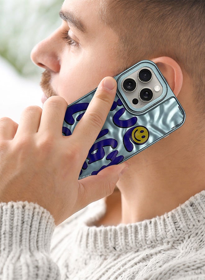 MARGOUN iPhone 15 Pro Case Cover Letter Phone Case Creative Soft Back New Design Shell Durable And Fashionable Case/Live Laugh Love Blue - Image 2