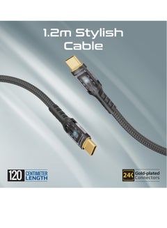 بروميت شاحن حائط بمنفذ مزدوج 25 وات USB-C توصيل طاقة مع منفذ شحن 18 وات QC 3.0 USB-A و60 وات USB-C موصلات شفافة كابل 1.2 متر أسود  - Image 5