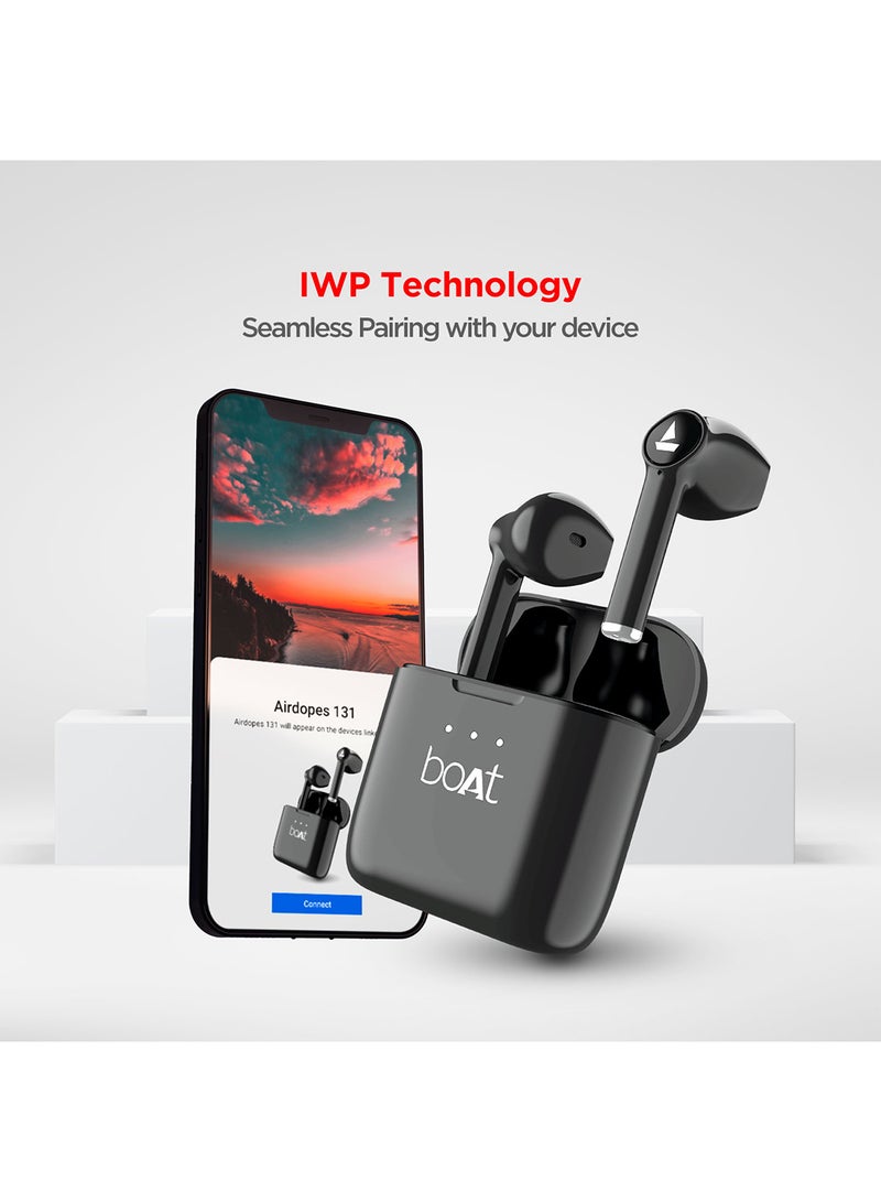 boAt - Airdopes 131 With Upto 60 Hours And ASAP Charge Bluetooth Headset Active Black - Image 1