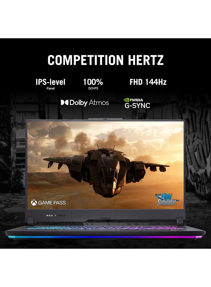 ASUS - ROG Strix G17 G713PI-9321G Gaming Laptop With 17.3-Inch Display, AMD Ryzen 9-7845HX Processor/32GB RAM/1TB SSD/8GB NVIDIA GeForce RTX 4070 Graphics Card/Windows 11 English/Arabic Eclipse Gray (Upgraded Version) - Image 1