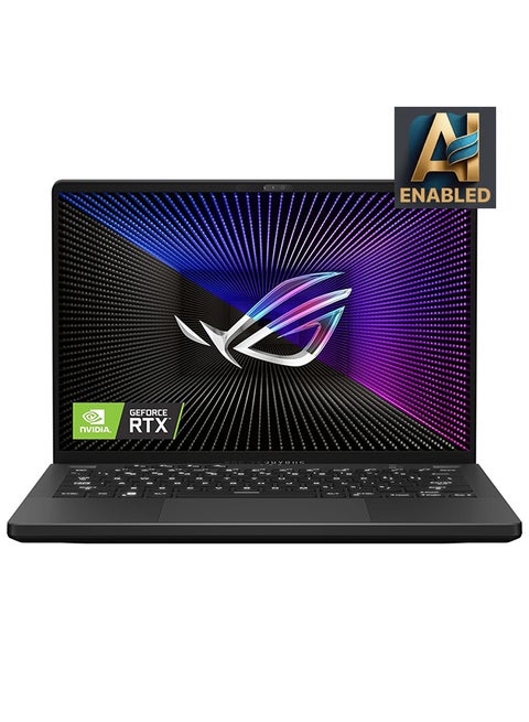 ROG Zephyrus G14 GA402NU-7161G Gaming Laptop With 14-Inch Display, AMD Ryzen 7-7735HS Processor/16GB RAM/1TB SSD/6GB NVIDIA GeForce RTX 4050 Graphics Card/Windows 11 Home English/Arabic Eclipse Gray
