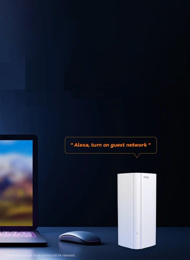 Tenda - Nova MX12 AX3000 Mesh Wi-Fi 6 System - 7000sq ft Wi-Fi Coverage - Whole Home Wi-Fi Mesh System - 1.7 GHz Quad-Core CPU - HE160 - Dual-Band Gigabit Mesh Network for 160+ Devices - 3-Pack white - Image 1