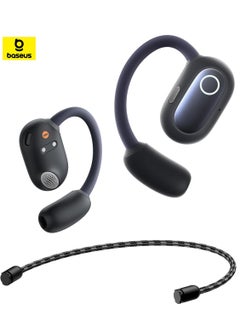 Baseus Open Ear Headphones With Directional Acoustics, Punchy Bass, Stable Fit, Ultra-Light Weight, IPX4 Waterproof, ENC Mics, Bluetooth 5.3 Wireless Earbuds For Running, Workout, Gym (Eli Sport 1) Black  - Image 1
