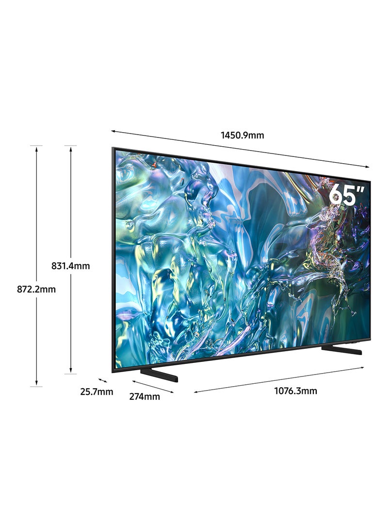 سامسونج تلفزيون ذكي، QLED، Q60D، 65 بوصة، 2024، حجم ألوان 100% مع Quantum Dot، ترقية 4K، نظام تشغيل Tizen، تصميم AirSlim - Image 3