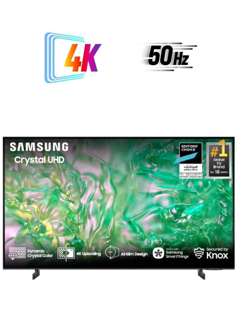 Samsung 55 Inch 4K Upscaling UHD TV | Dynamic Crystal Color | Air Slim Design | 50HZ | Built in receiver | (2024) UA55DU8000UXZN Titan Gray - Image 1