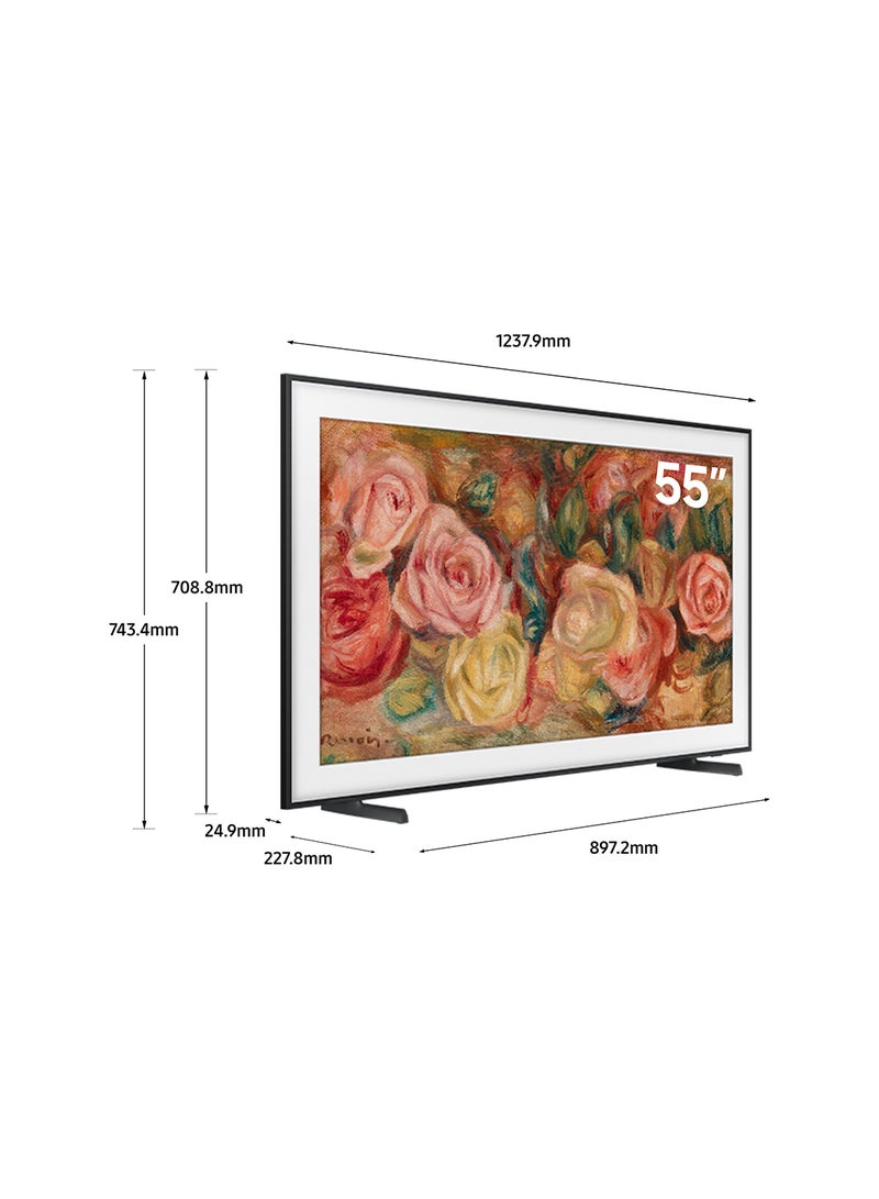 Samsung - 55 inch 4K QLED HDR The Frame Smart TV | Lifestyle TV | Matte Display | 100HZ | Modern Frame Design | Customizable Frame | Art Mode | (2024) - QA55LS03DAUXZN Black - Image 1