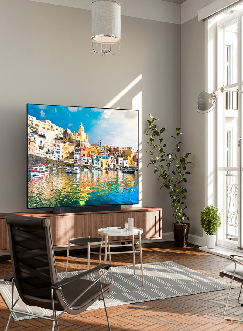 سامسونج تلفزيون Neo QLED 8K AI مقاس 65 بوصة من الفولاذ المقاوم للصدأ Quantum HDR 32x Dolby Atmos Audio Smart Hub مع 8 مكبرات صوت ومكبر صوت مدمج صغير LED - موديل (2024) QA65QN800DUXSA أسود  - Image 5