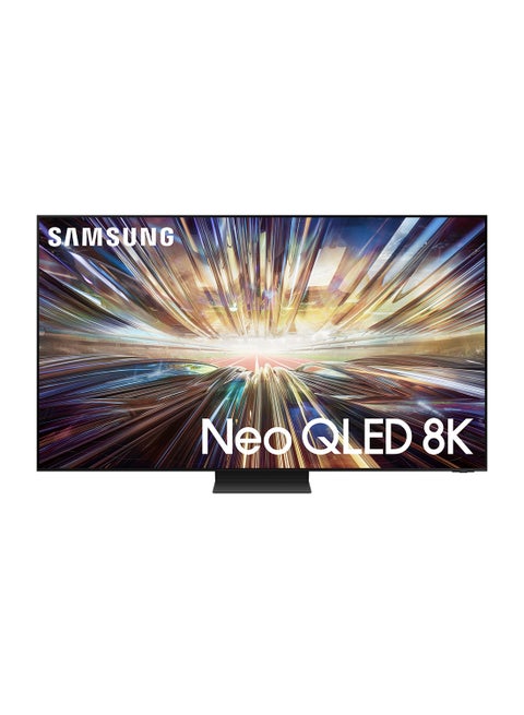 65 inch Neo QLED 8K AI TV | Stainless Steel | Quantum HDR 32x | Dolby Atmos Audio | Smart Hub with 8 Speakers | Built-in Woofer | Mini LED | 100HZ | Built in receiver | Model (2024) QA65QN800DUXSA black