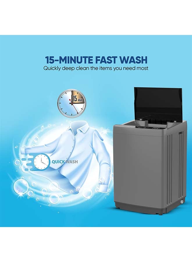 نيكاي غسالة أوتوماتيكية بالكامل تحميل علوي، نظام غسيل غامض، فلتر سحري، شاشة رقمية، تشغيل صامت، 6 كجم NWM600TK23N رمادي - Image 4