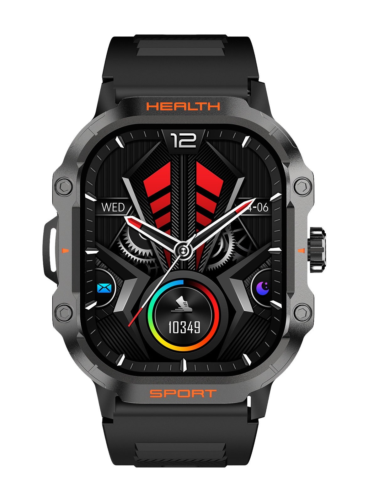 ArmFit Hulk2 Smartwatch For Men And Women, AMOLED Always On Display Bluetooth Calling Waterproof Fitness Watches Compatible With Android iOS Black 