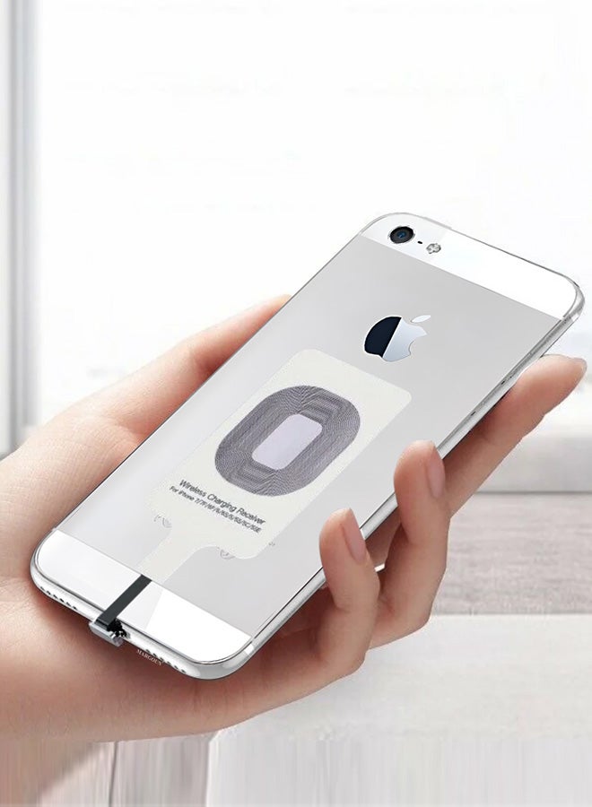 MARGOUN iPhone 5 Wireless Charging Receiver 5V 800mAh Wireless Charger Adapter Plug And Play Fast Charging Qi Receiver White - Image 5