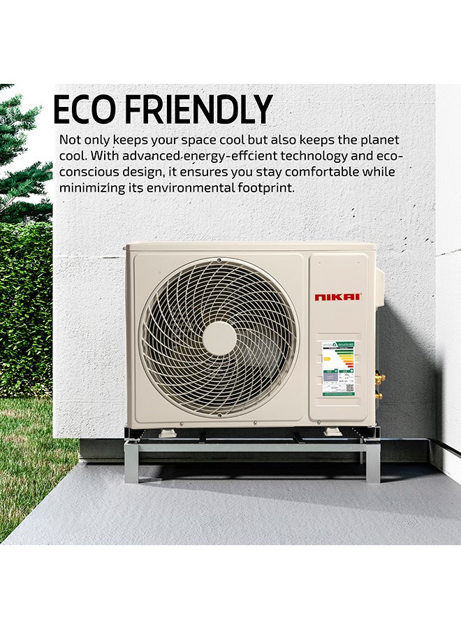 NIKAI - Split Air Conditioner T3 Legend Series With Rotary High Efficiency Compressor/Auto Restart/De-Humidification Function Inverter Series 12100 BTU Cool Only NSAC12136C24NINV White - Image 1