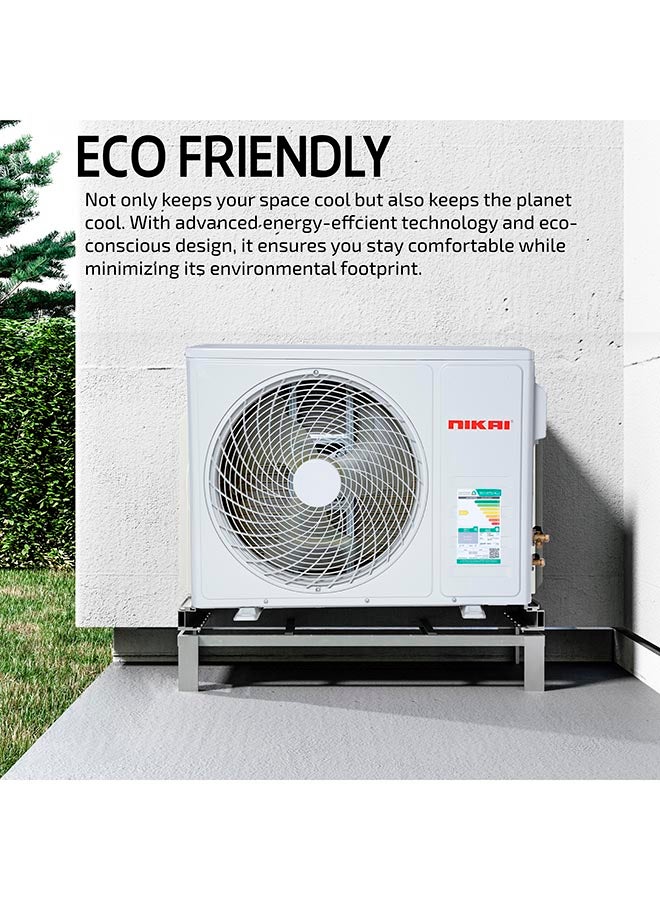 NIKAI - Split Air Conditioner T3 Legend Series With Rotary High Efficiency Compressor/Auto Restart/De-Humidification Function Inverter Series 12100 BTU Cool Only NSAC12136C24NINV White - Image 1