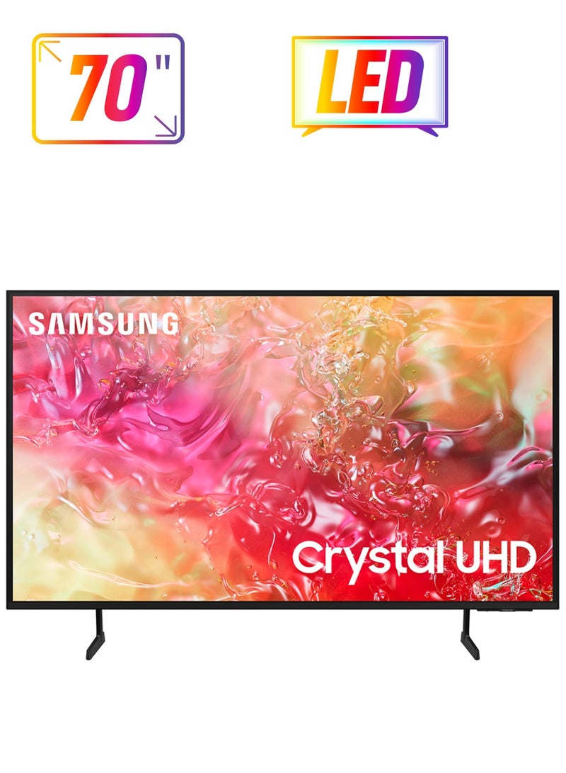 Samsung - Smart TV, Crystal UHD, DU7000, 70 Inch, 2024, PurColor, 4K Upscaling, Tizen OS, Q-Symphony UA70DU7000UXZN Black - Image 1