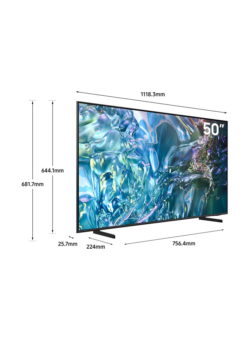 Samsung - Smart TV, QLED, Q60D, 50 Inch, 2024, 100% Color Volume with Quantum Dot, 4K Upscaling, Tizen OS, AirSlim Design QA50Q60DAUXZN Black - Image 1