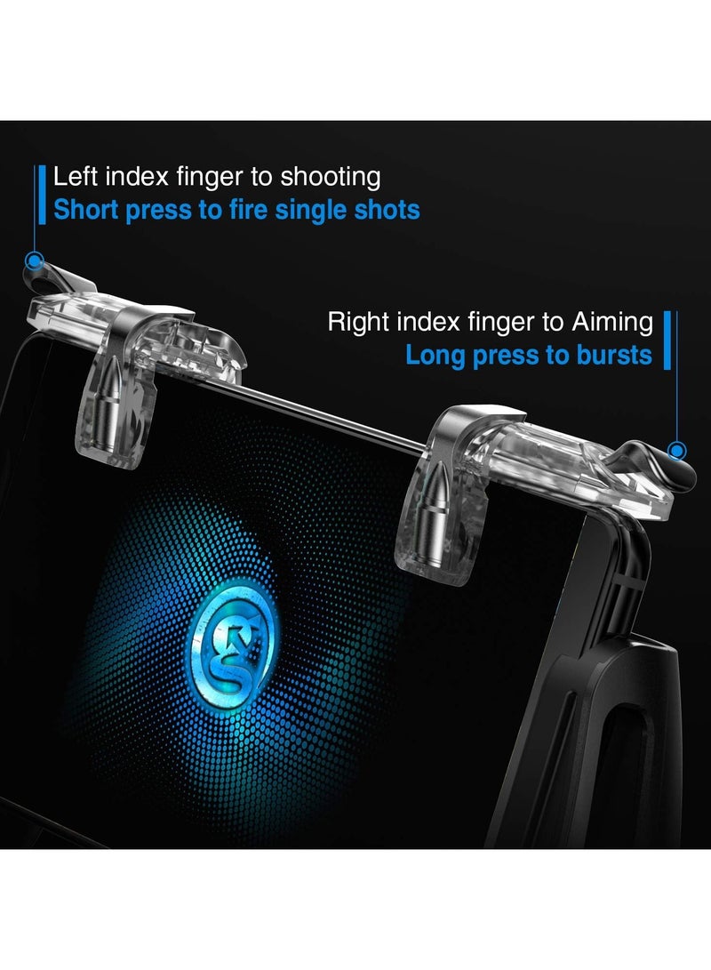 GameSir - F2-Trigger For Game Firestick Grip, Game Mount Bracket Trigger Fire Button Aim Key, Transparent Shooting Clips - Image 1
