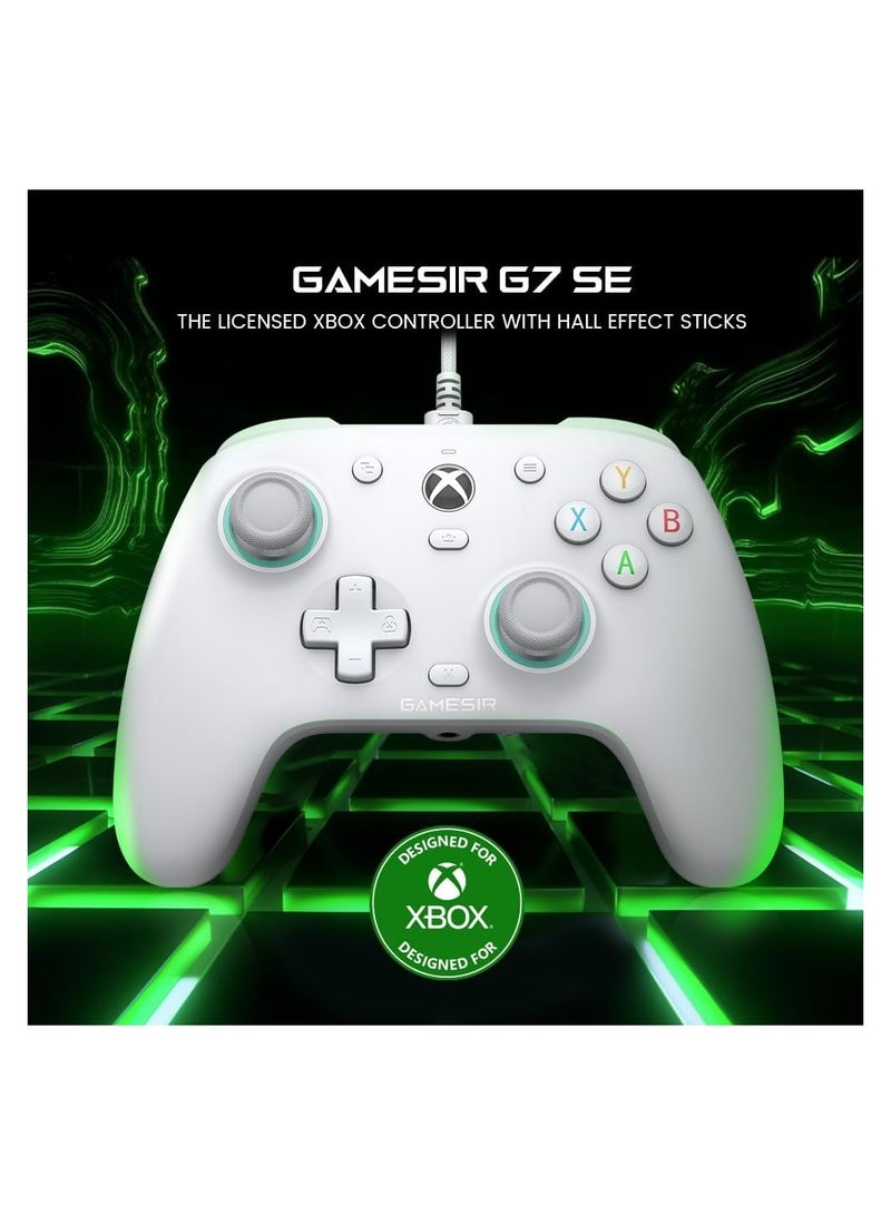 جيم سير - وحدة تحكم سلكية G7 SE لأجهزة Xbox Series X|S وXbox One وWindows 10/11، لوحة ألعاب التوصيل والتشغيل مع عصا التحكم ذات تأثير Hall/Hall Trigger، ومقبس صوت 3.5 مم - Image 1