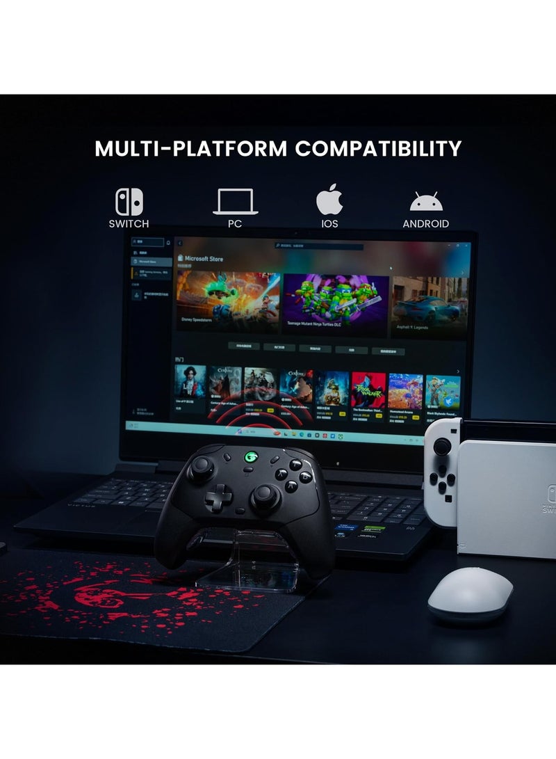 جيم سير وحدة تحكم T4 Cyclone Pro اللاسلكية لجهاز Switch/Lite/OLED، وحدة تحكم بتأثير Hall (بدون انجراف) لأجهزة الكمبيوتر التي تعمل بنظام Windows وmacOS وSteam Deck وAndroid وiOS - Image 4