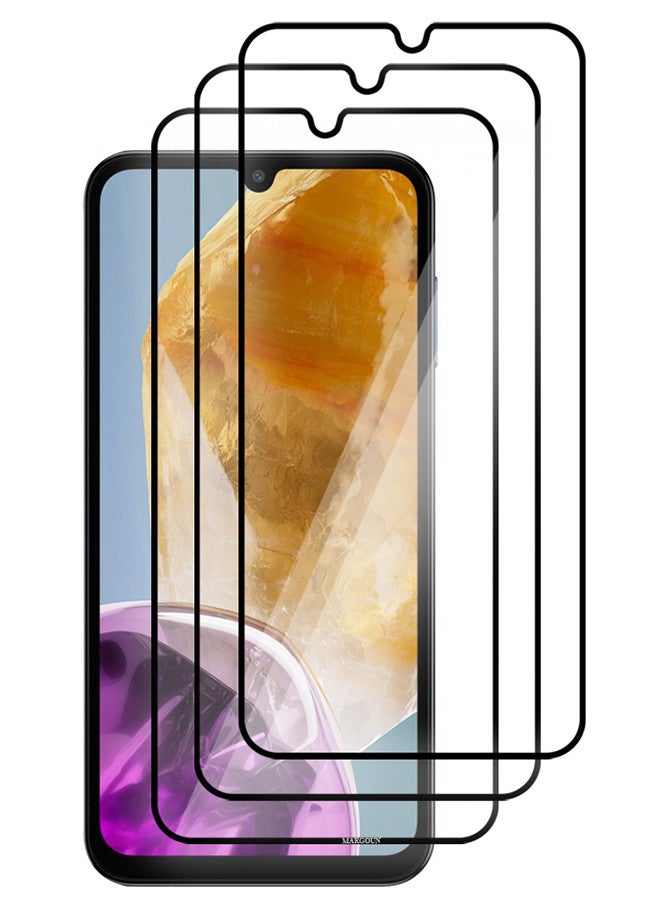 MARGOUN 3 Pack Samsung Galaxy M15 Screen Protector Full Coverage Screen Protector Clear Anti-Bubble Shield Tempered Glass Screen Protector Clear - Image 2