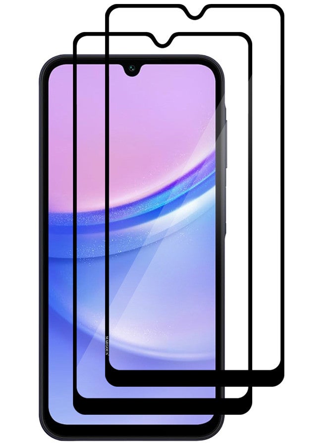 MARGOUN 2 Pack Samsung Galaxy A15 Screen Protector Full Coverage Screen Protector Clear Anti-Bubble Shield Tempered Glass Screen Protector Clear - Image 2