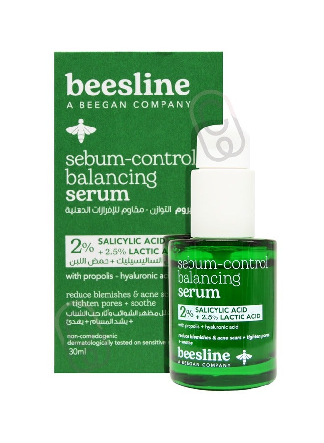 Beesline Sebum Control Balancing Salicylic Acid 2 %With Lactic acid 2.5 % With Hyaluronic Acid Serum 30ml  - Image 2