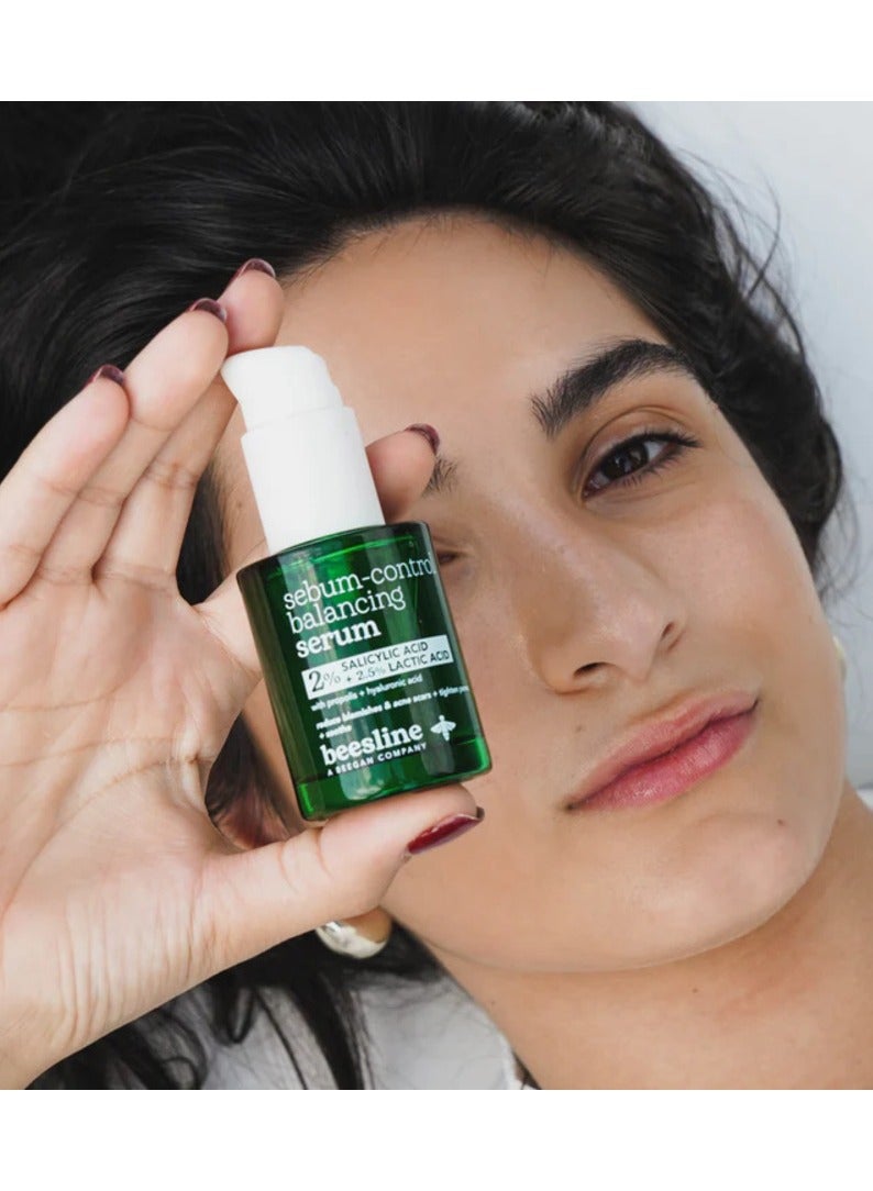 Beesline Sebum Control Balancing Salicylic Acid 2 %With Lactic acid 2.5 % With Hyaluronic Acid Serum 30ml  - Image 3