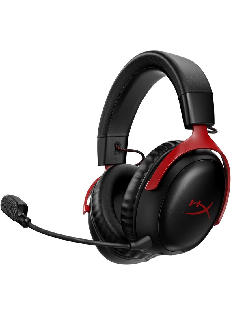 HYPERX - Cloud III Wireless Gaming Headphones, 53mm Dynamic with Neodymium Magnets, Memory Foam & Premium Leatherette Ear Cushion, 2.4 GHz Wireless Type, Detachable Microphone, Black | 77Z46AA - Image 1