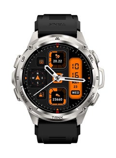 KOSPET Tank T3 Ultra Smartwatch - 1.43" Amoled Display, GPS, 470mAh ,10 Day Battery Life, 5ATM Water Resistant, 130+ Sports Modes, Heart Rate Monitoring, Sleep Tracking, Rugged Design Silver  - Image 1