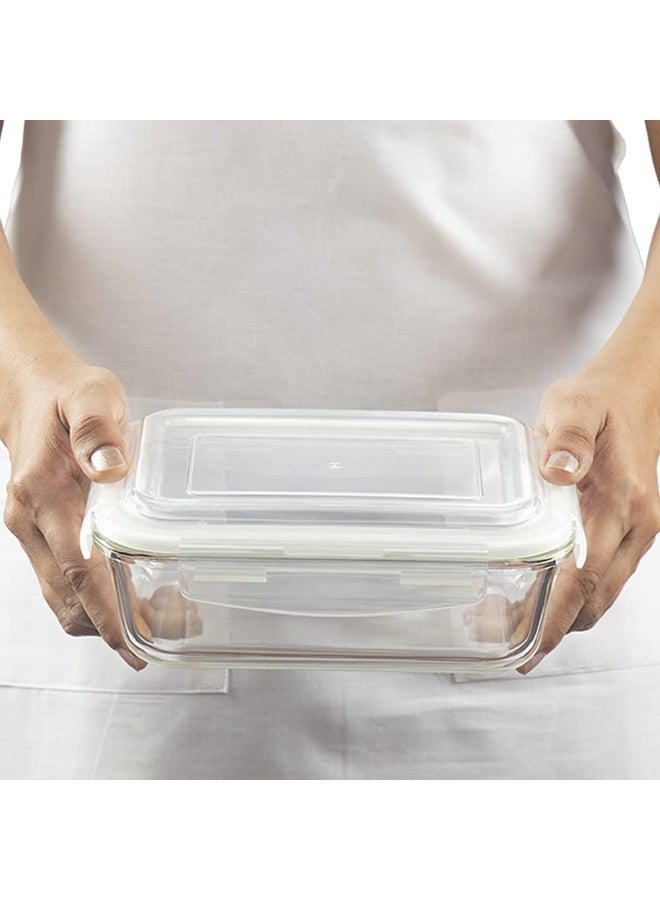 Borosil Klip-N-Store Rectangular Glass Storage Container with Air Tight Lid - Image 3
