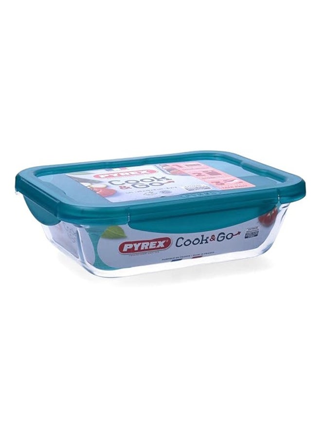 PYREX - Pyrex-Cook And Go-Storage Dish Rect.-0.8L+1.9L-Blue/Green-913S338-N 1.9Liters - Image 1