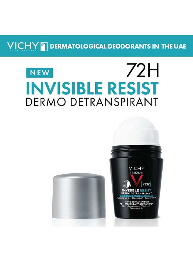 VICHY - 72 Hours Invisible Resist Deodorant For Men Clear 50ml - Image 1