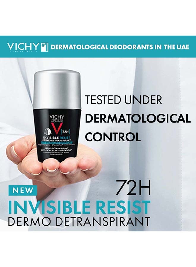 VICHY - 72 Hours Invisible Resist Deodorant For Men Clear 50ml - Image 1