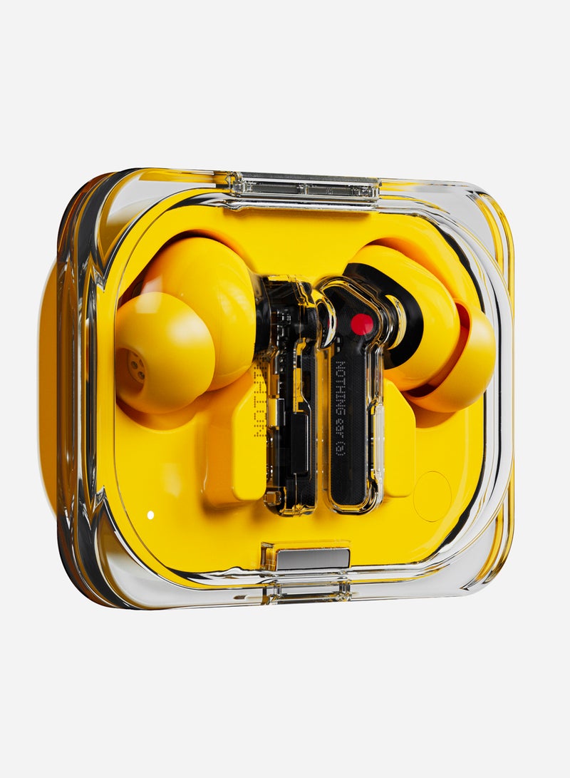 Nothing - Ear (a), True Wireless Earphones, ChatGPT Integrated, Dynamic Bass Boost, Hi-Res With Hybrid ANC noise Cancellation Upto 45dB Yellow - Image 1