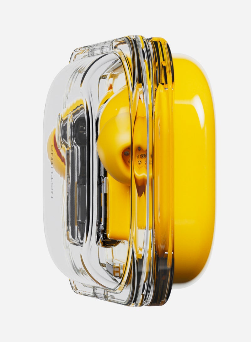 Nothing - Ear (a), True Wireless Earphones, ChatGPT Integrated, Dynamic Bass Boost, Hi-Res With Hybrid ANC noise Cancellation Upto 45dB Yellow - Image 1
