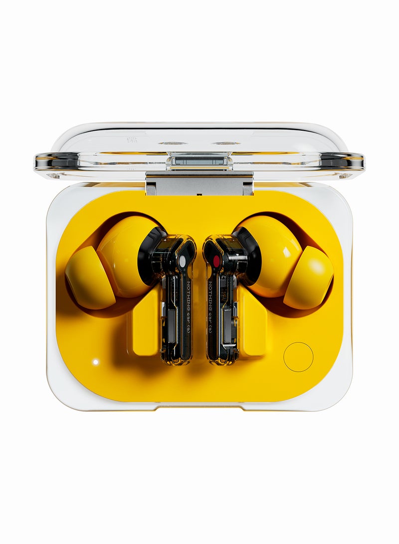 Nothing Ear (a), True Wireless Earphones, ChatGPT Integrated, Dynamic Bass Boost, Hi-Res With Hybrid ANC noise Cancellation Upto 45dB Yellow - Image 1