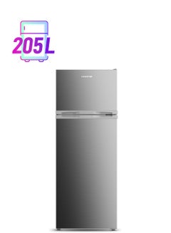 Krome 270L Gross, Double Door Top Mounted Refrigerator With Uniform Air Flow System, De Frost, Powerfull Cooling, Energy Efficient, Adjustable Storage Sloutions KR-RDC 270IH Inox  - Image 1