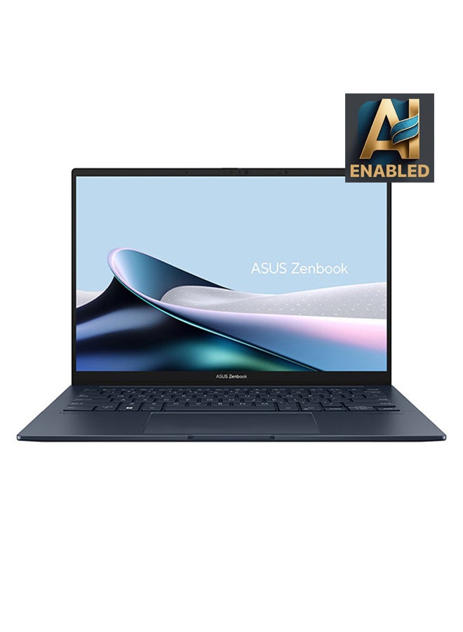 ASUS Zenbook 14 OLED UX3405MA-OLED9W Laptop With 14-Inch Display, Core Ultra 9-185H Processor/16GB RAM/1TB SSD/Intel Arc Graphics/Windows 11 Home/  Ponder English/Arabic Ponder Blue - Image 1